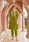 Nova By Clysi Viscose Thread Work Butti Kurti With Bottom Wholesalers In Surat